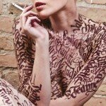 Body Paint Calligraphy on Girls (1)