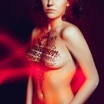 Body Paint Calligraphy on Girls (2)