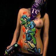 Body paint - pintura de Graffiti em mulheres (19)