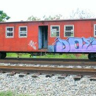 Graffiti Does HDV em trem de carga