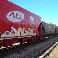 Graffiti de Does HDV em trem de carga - fr8 train (3)